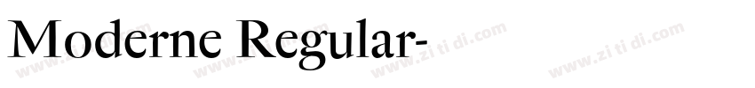 Moderne Regular字体转换